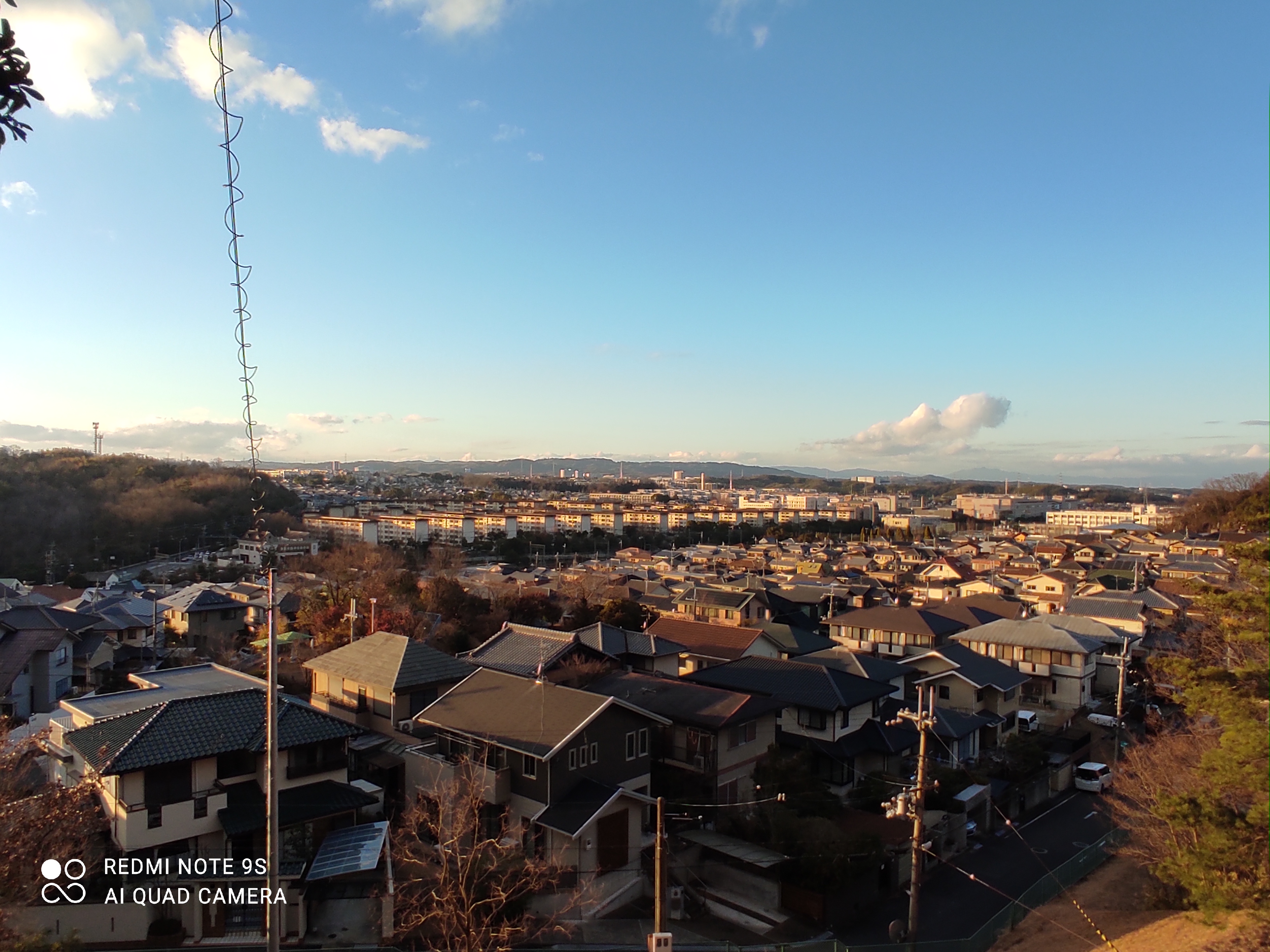 a view of a city from a hill, Nara, Takanohara